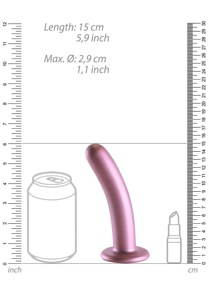 Фаллоимитатор Ouch! Smooth G-Spot Dildo 6apos;apos; 14.5 см (розовый) - фото 4
