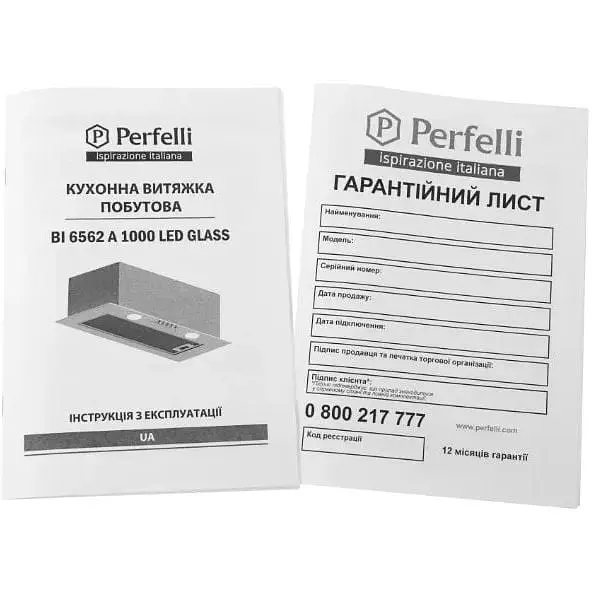 Витяжка вбудована Perfelli BI 6562 A 1000 W LED Glass - фото 9