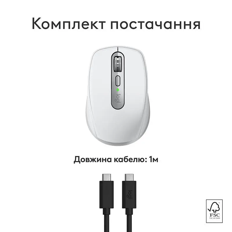 Миша бездротова Logitech MX Anywhere 3S for Mac Pale Grey (910-006946) - фото 3