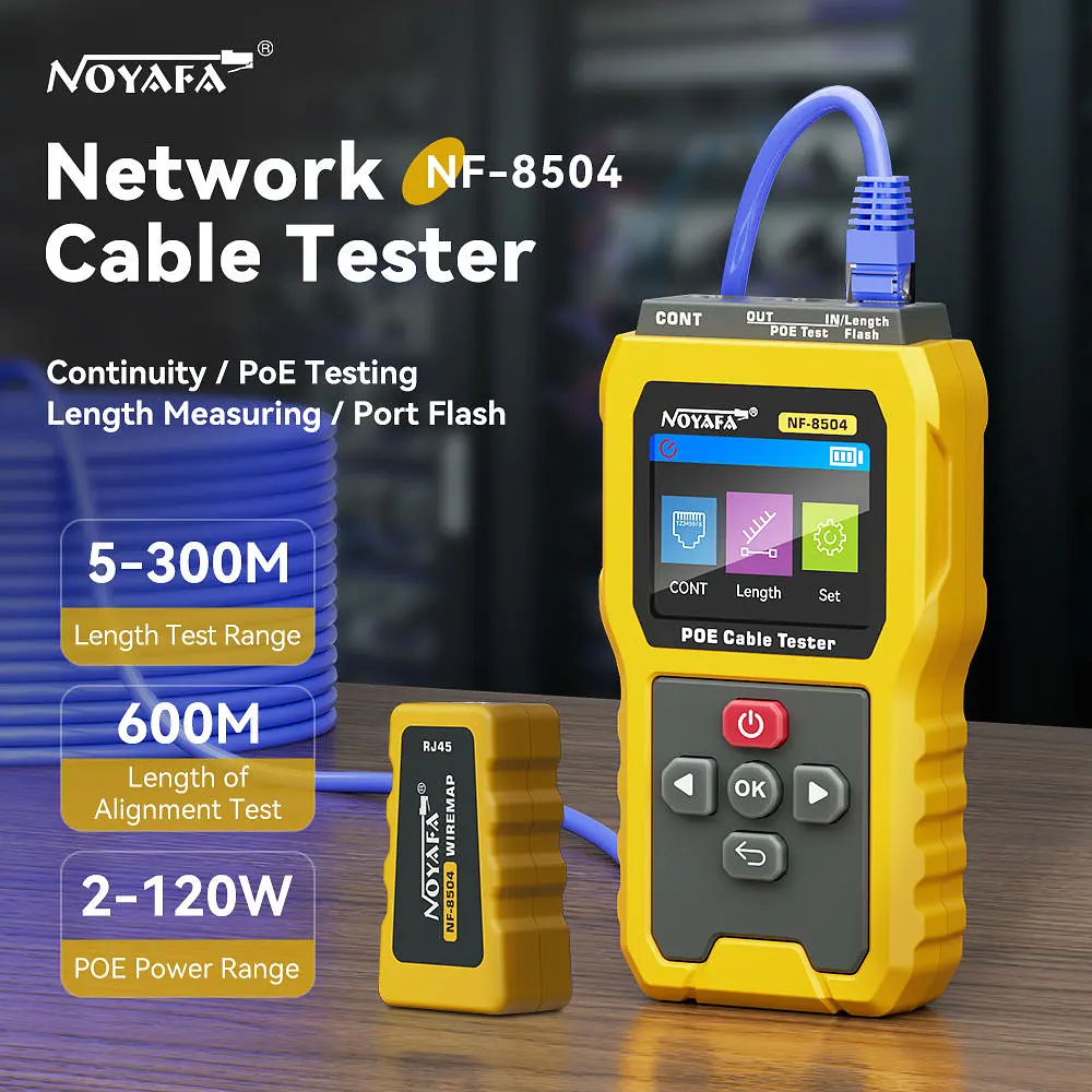 Кабельний тестер Noyafa NF-8504 PoE багатофункціональний RJ45 RJ11 (18701) - фото 3