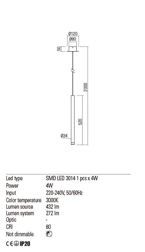Подвесной светильник Redo MADISON SU LED 4W 3000K SBK (5.1.2) 01-2045 - фото 3