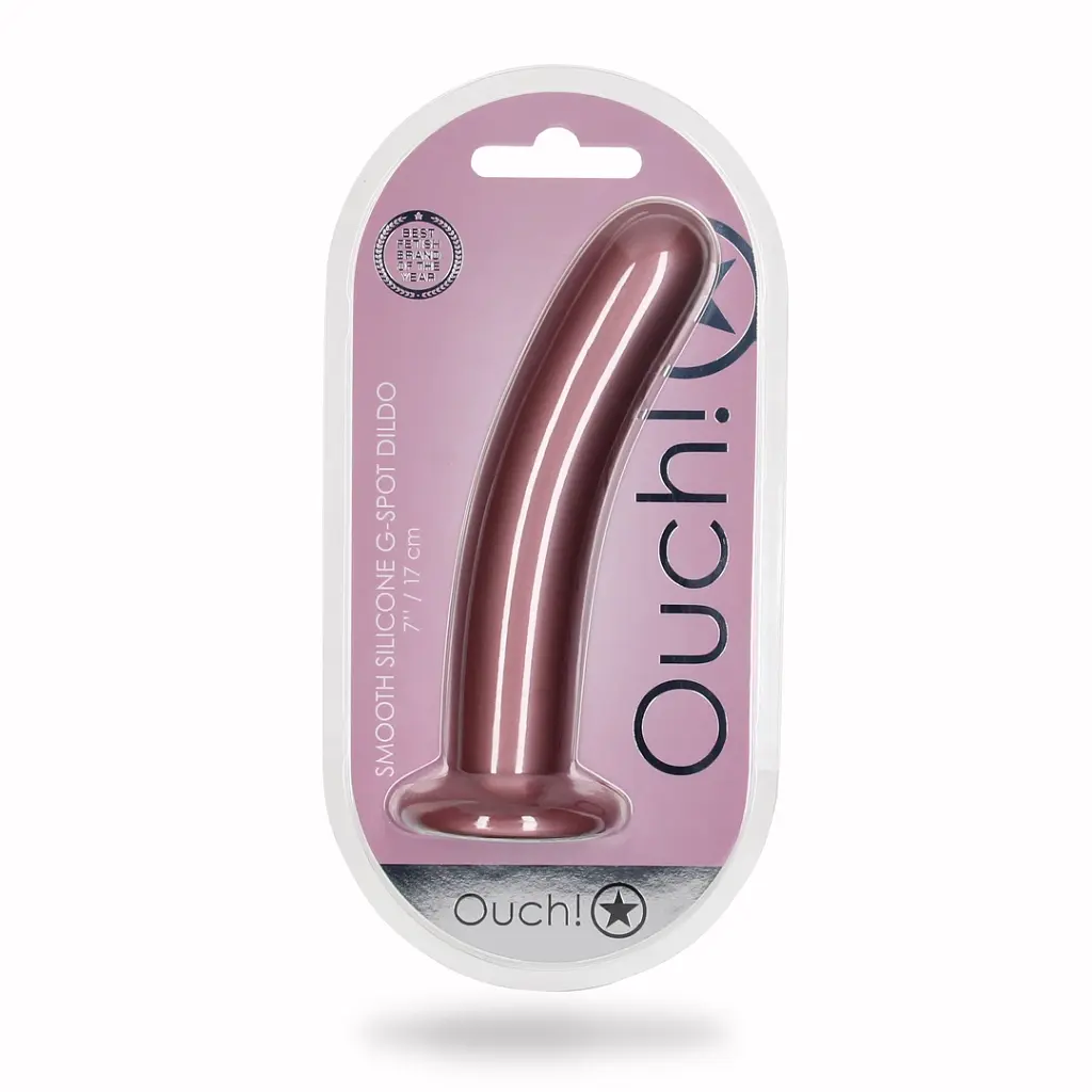 Фаллоимитатор Ouch! Smooth G-Spot Dildo 7apos;apos; 17.7 см (розовый) - фото 5
