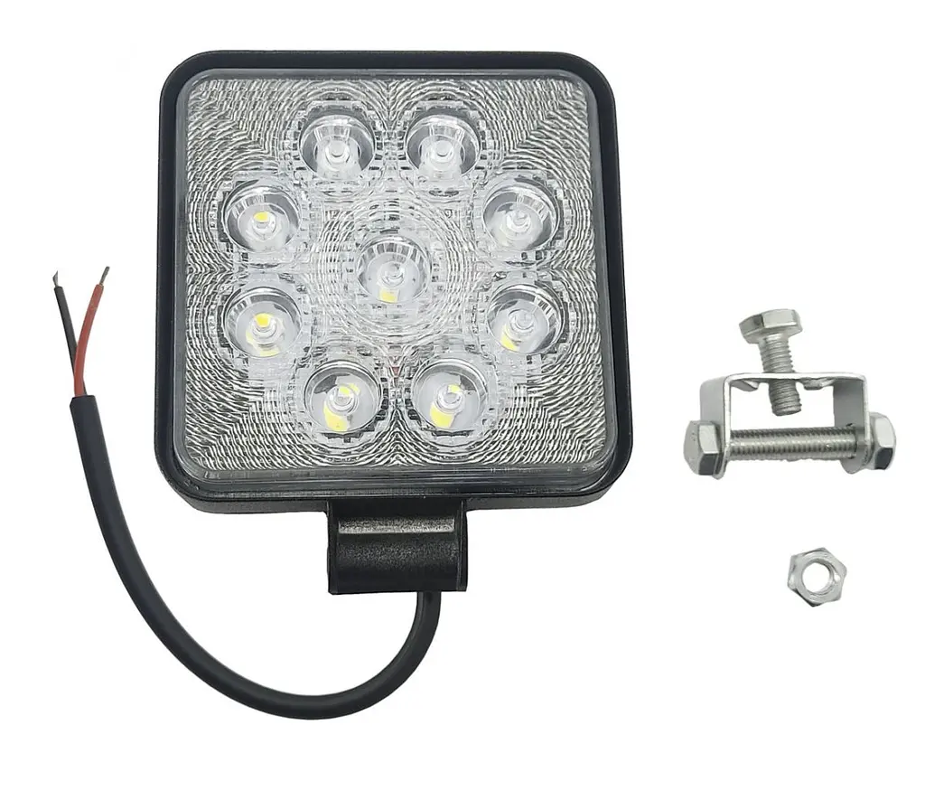 Додаткова LED фара Лідер / 110x110x50 mm / 27W / 3W x 9 / 10-30V / Ближнє світло 1 шт. - фото 4