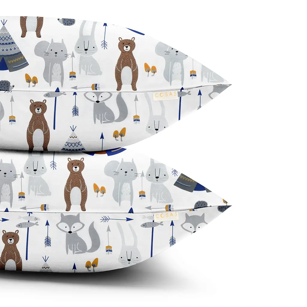 Набір наволочок Cosas Bears wigwams 50х70 см сірий (SetPillow_BearsWigwams_50х70) - фото 2