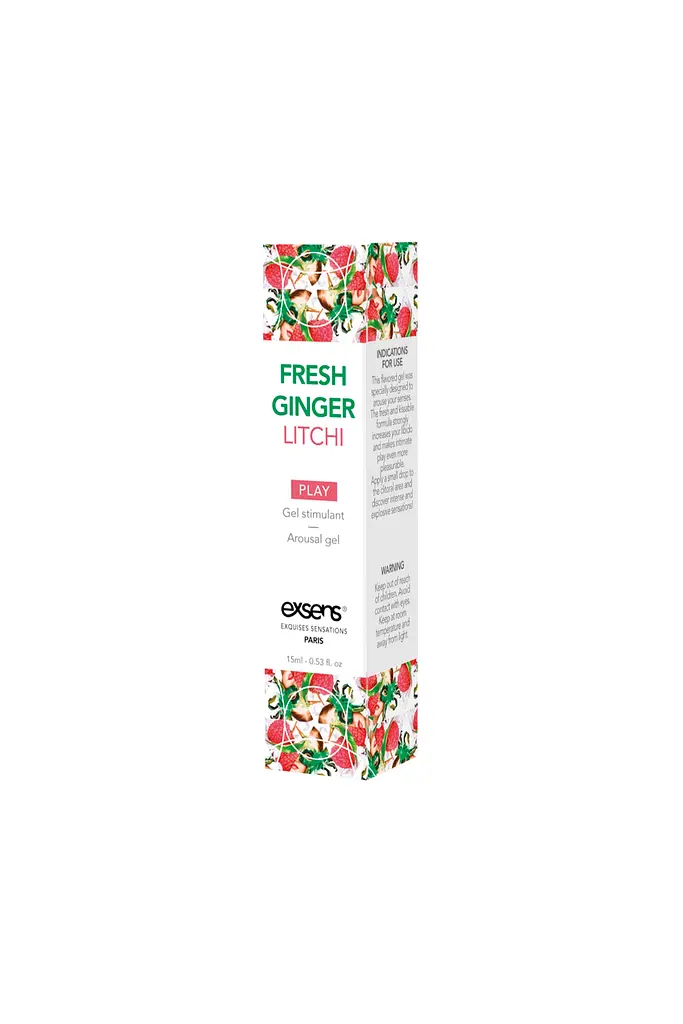 Стимулюючий гель для клітора та оральних ласок, 15 мл (лічі) EXSENS Kissable Fresh Ginger Litchi - фото 4