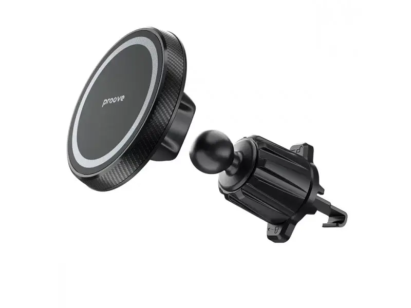 Автомобільний тримач для смартфона Proove Carbon Magnetic Air Outlet Car Mount Black (CHCM00000001) - фото 3