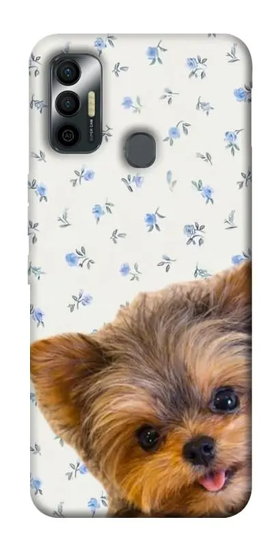 TPU чохол Demsky Cute Yorkie для TECNO Spark 7