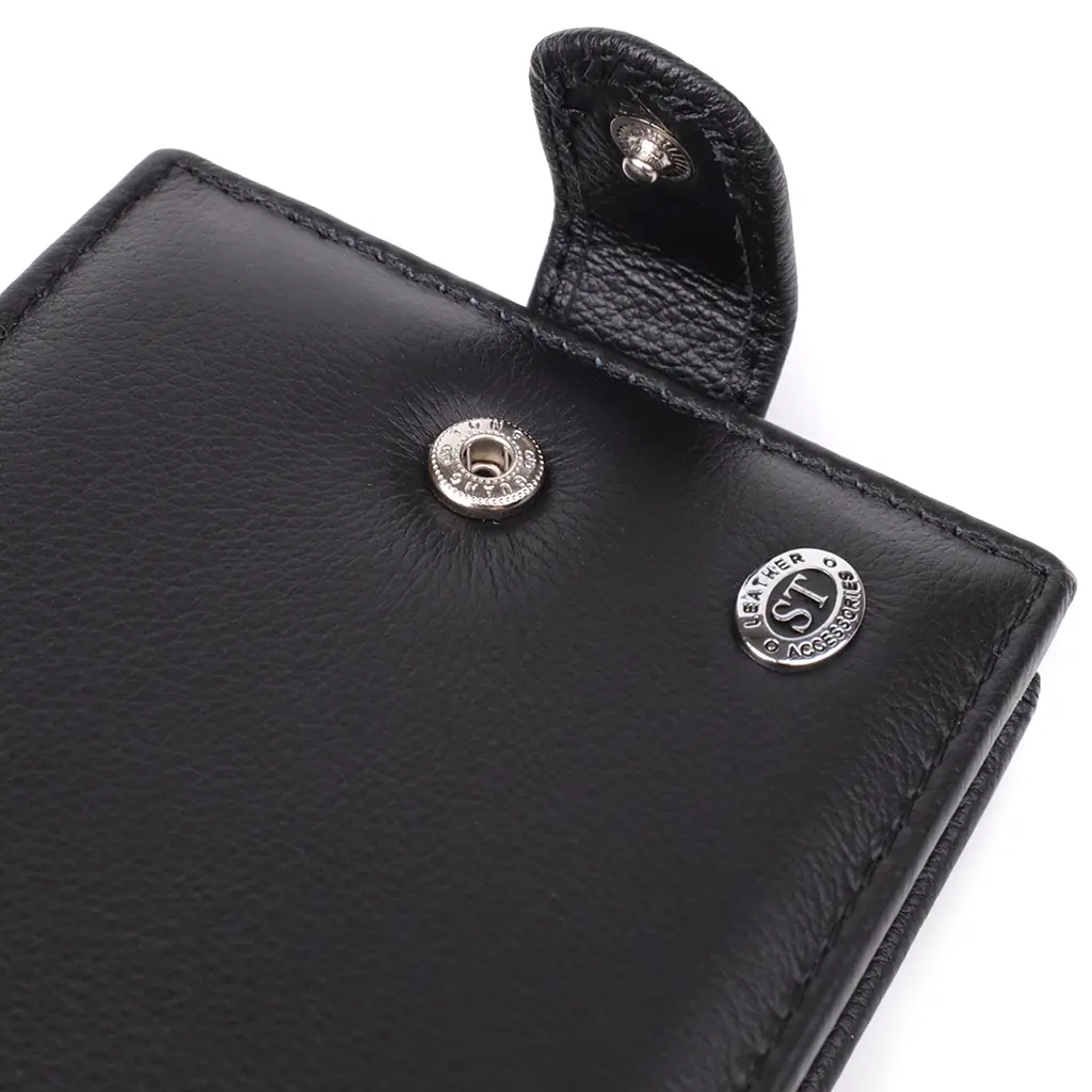 Місткий чоловічий гаманець горизонтальний з натуральної шкіри ST Leather 11.5х9.5х3 см acs0029631 - фото 5