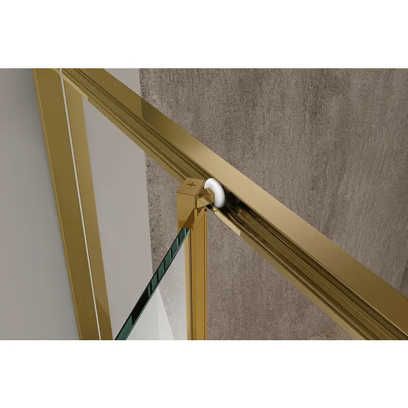 Душова кабіна без піддону Koer Sr SC09-90x90x200-L-TR-12 прозоре скло Easy Clean 6мм Матове золото KR5684, Золотий, прозорий, золотий - фото 6