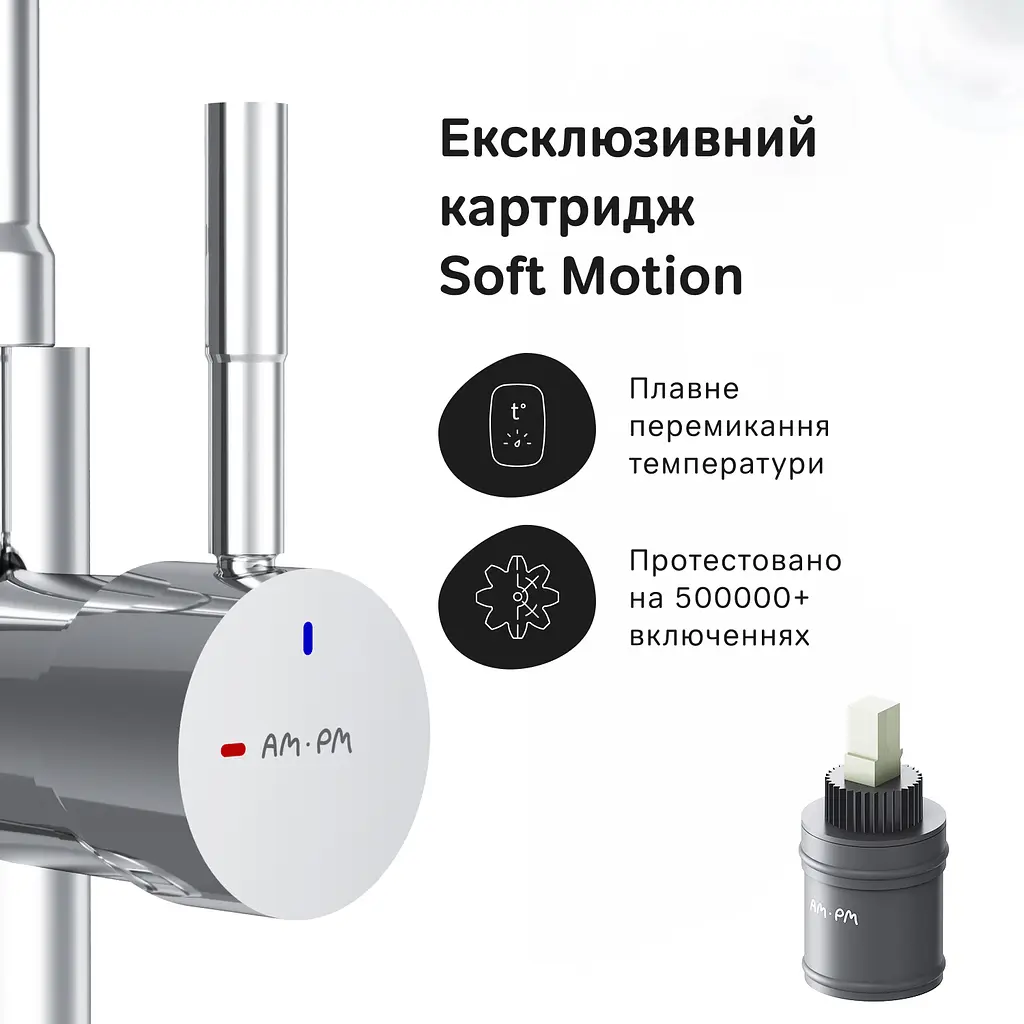 Змішувач для кухні з гнучким виливом AM.PM X-Joy S EcoStart чорний/хром F85B07602 - фото 5