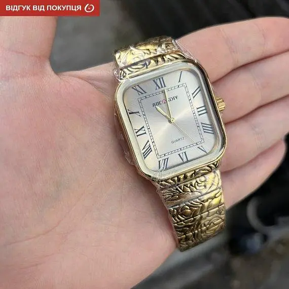 Годинник чоловічий наручний Aocasdiy Vintage (Золотистий) - фото 3