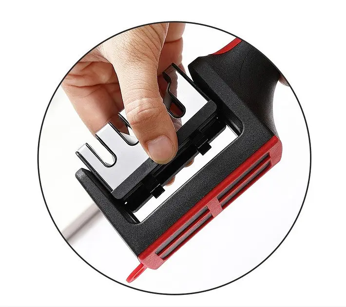 Точилка Sharpener YD-168, ручна, для ножів та ножиць, чорна, ABS-пластик, 19×5×6 см - фото 6