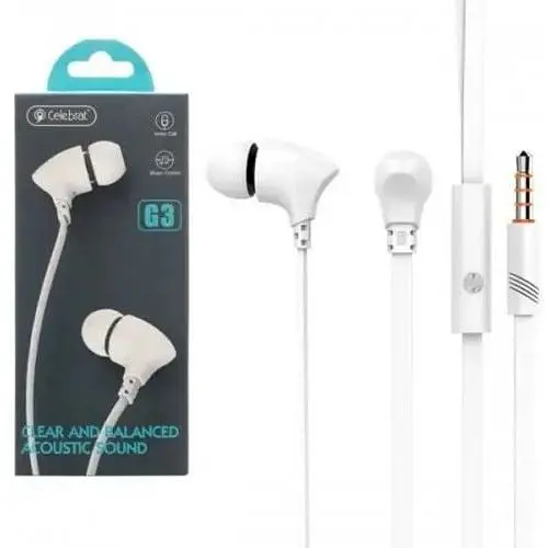 Проводная гарнитура Celebrat G3 белая 6925146950412 - фото 3