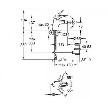 Змішувач для біде Grohe Eurostyle 33565LS3, Білий - фото 2