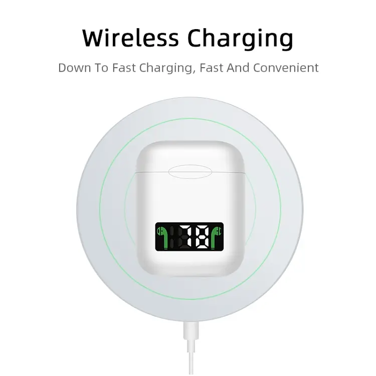 Беспроводные наушники i99 TWS белые с поддержкой беспроводной зарядки - фото 2