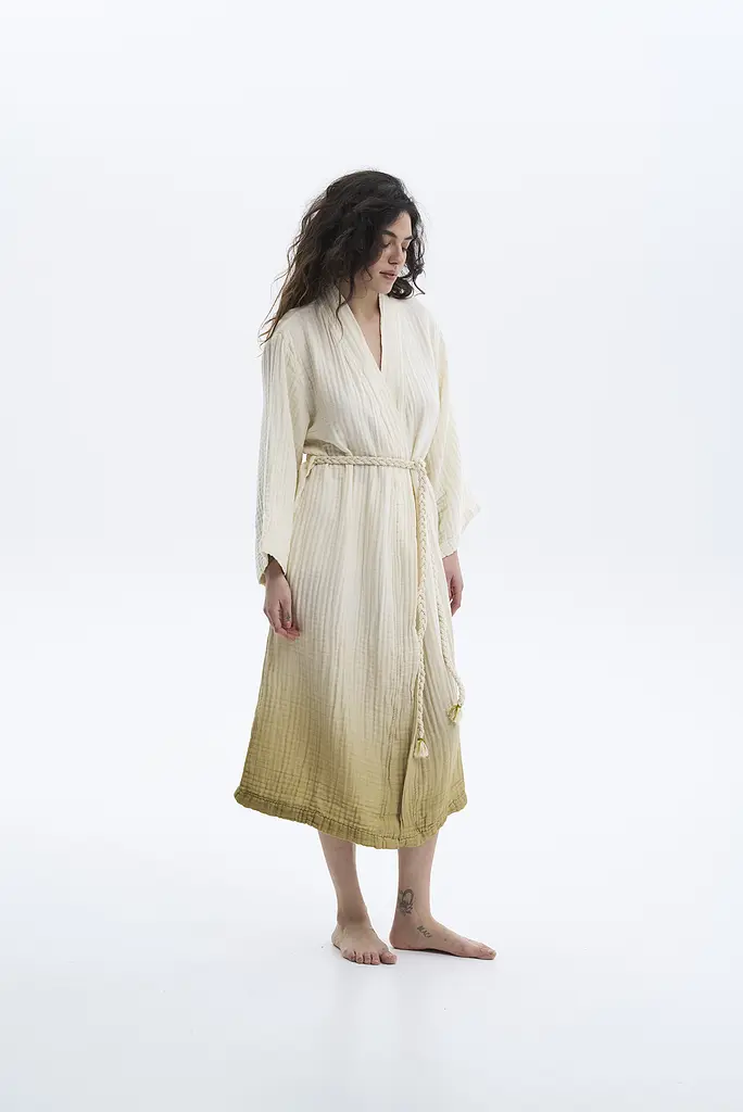 Халат Lotus Home - Nitra muslin green L/XL - фото 2