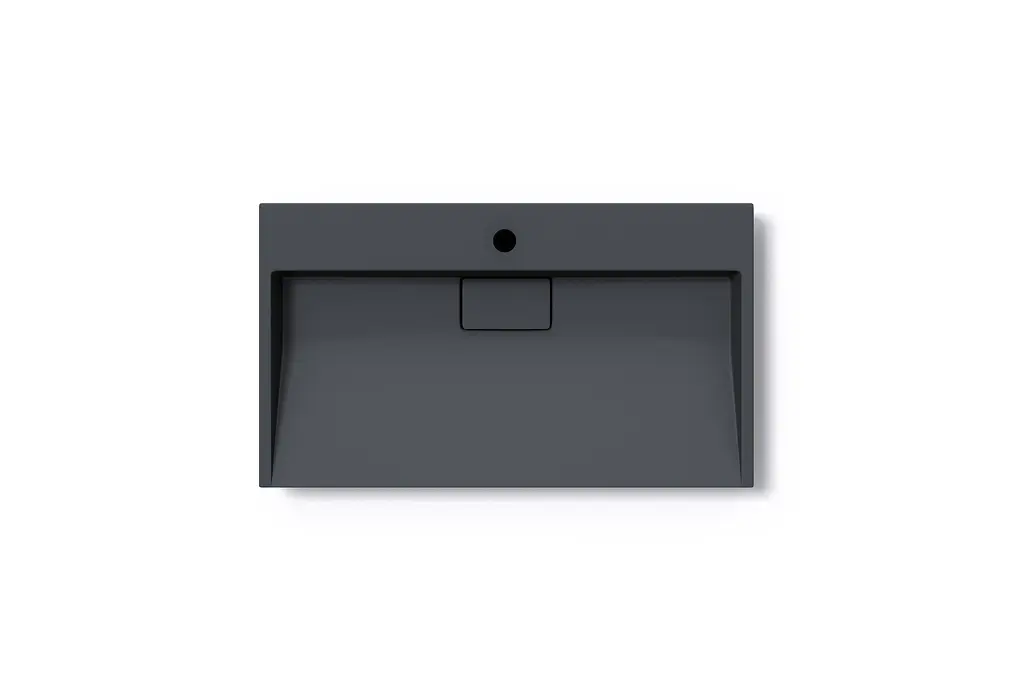Умивальник VBI Este підвісний з отвором під змішувач 80x46 см black VBI-019915 - фото 3
