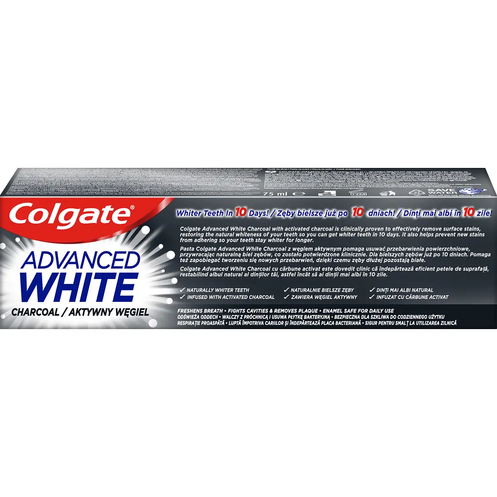 Зубна паста Colgate Advanced White Charcoal Відбілювальна з вугіллям 75 мл (8718951253827) - фото 5