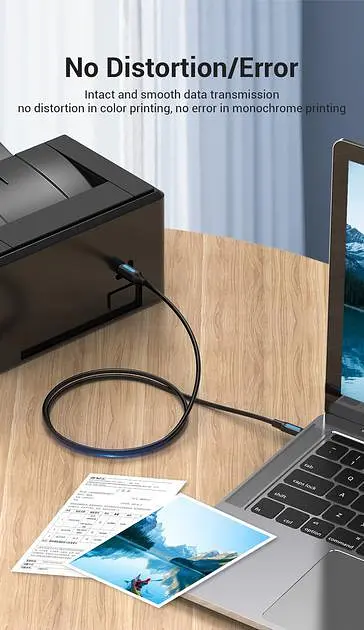 Кабель Vention 0.5м Type-C - USB Type-B 2.0 5V/2A 480 Мбит/с USB-C на USB-B для Принтера Черный (CQUBD) - фото 4