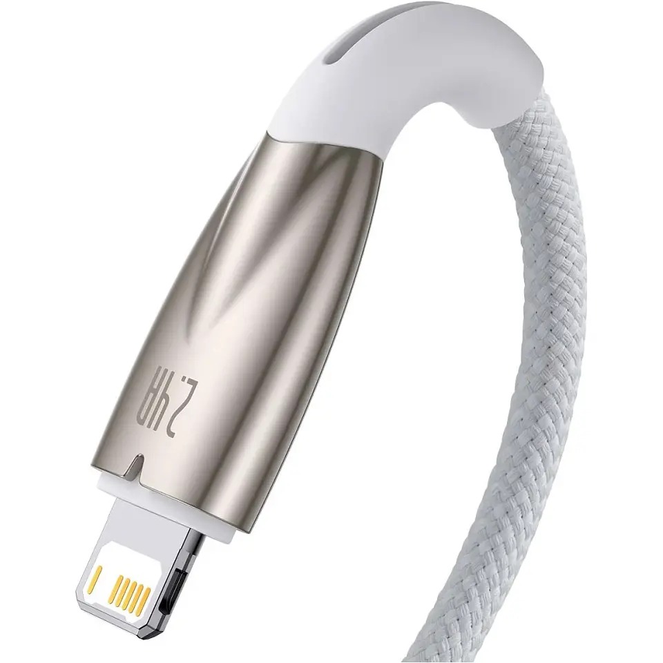 Кабель Baseus Glimmer Seies USB to Lightning 2m White (CADH000302) [92824] - фото 3