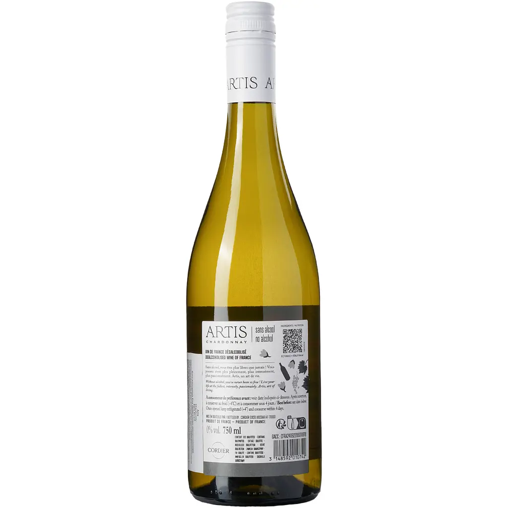 Вино безалкогольне Cordier Artis Chardonnay біле напівсолодке 0.75 л - фото 4