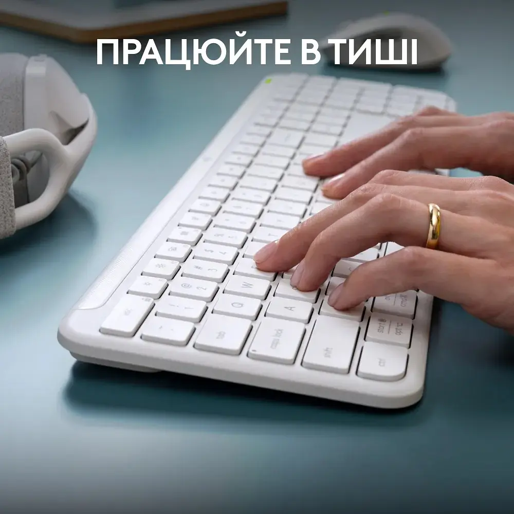 Комплект (клавіатура, миша) бездротовий Logitech Signature Slim Combo MK950 OffWhite (920-012491) - фото 6