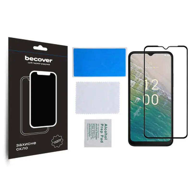 Скло захисне BeCover Nokia C32 Black (709739) - фото 3