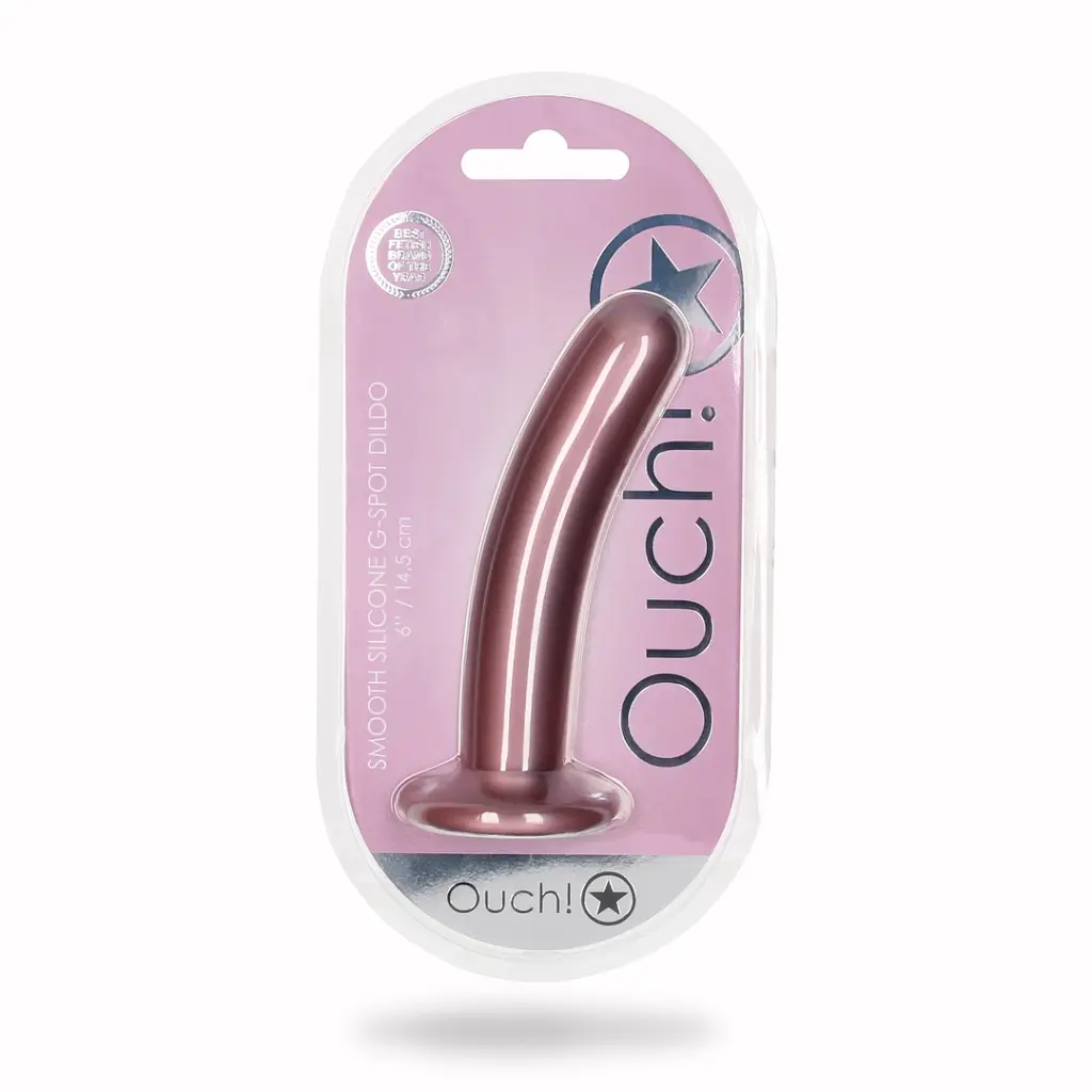 Фаллоимитатор Ouch! Smooth G-Spot Dildo 6apos;apos; 14.5 см (розовый) - фото 7