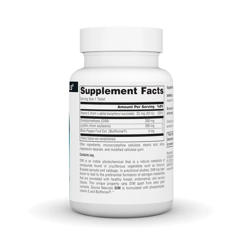 Натуральна добавка Source Naturals DIM 200 mg, 30 таблеток - фото 2