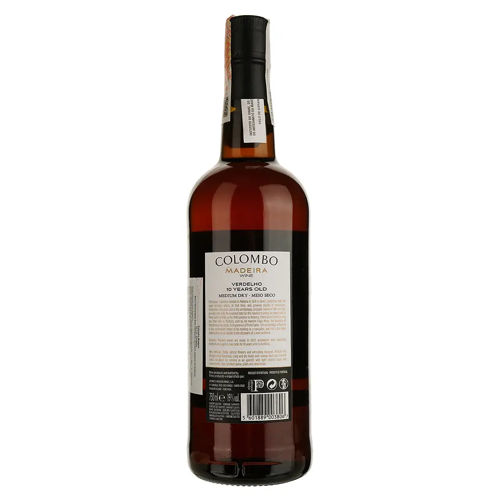 Вино Colombo Madeira Verdelho Medium Dry 10 yo крепленое белое полусухое 19% 0.75 - фото 2