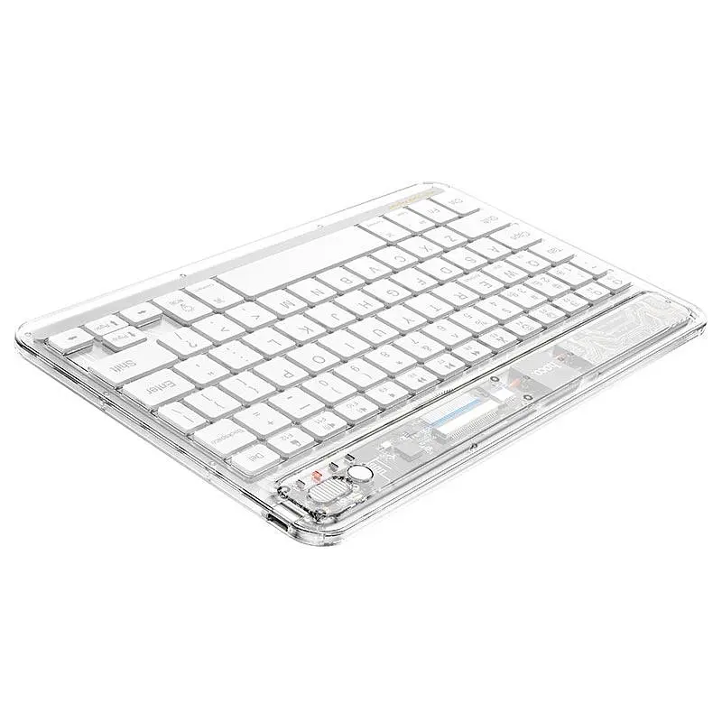 Клавиатура HOCO Transparent Discovery edition wireless BT keyboard S55 (только английский) черная - фото 5