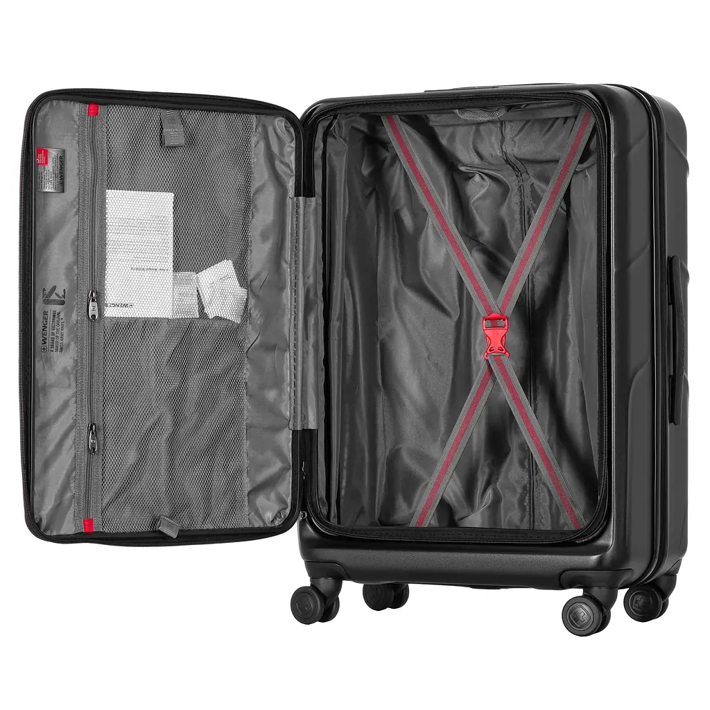 Wenger Валіза Wenger Amplix Hardside Medium, середня, полікарбонат, TSA, 4 колеса, розширення, чорний - фото 10