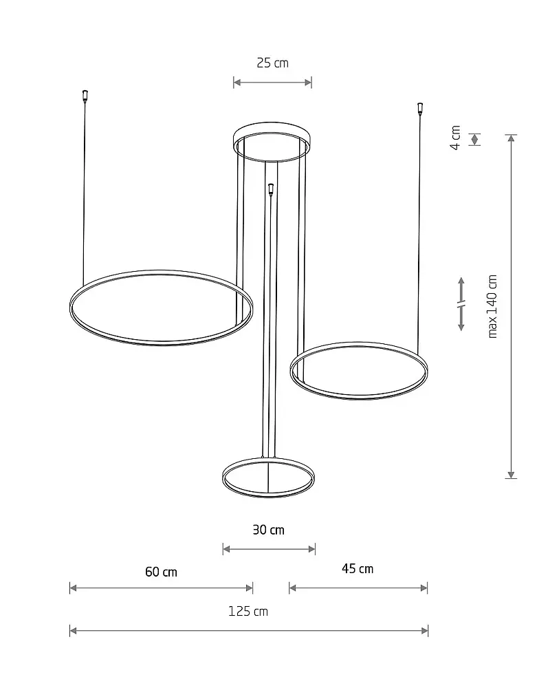 Люстра Nowodvorski 11602 Circolo LED 3x45W 3000K 1600Lm IP20 Белая - фото 2