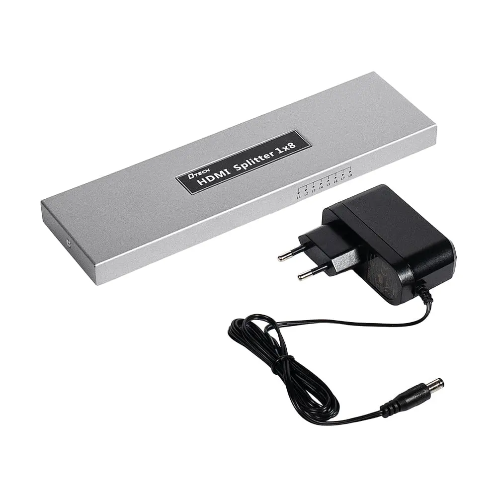 Розгалужувач відеосигналу HDMI 1x8 4K Dtech DT-7148B(MS) (74-00142) - фото 10