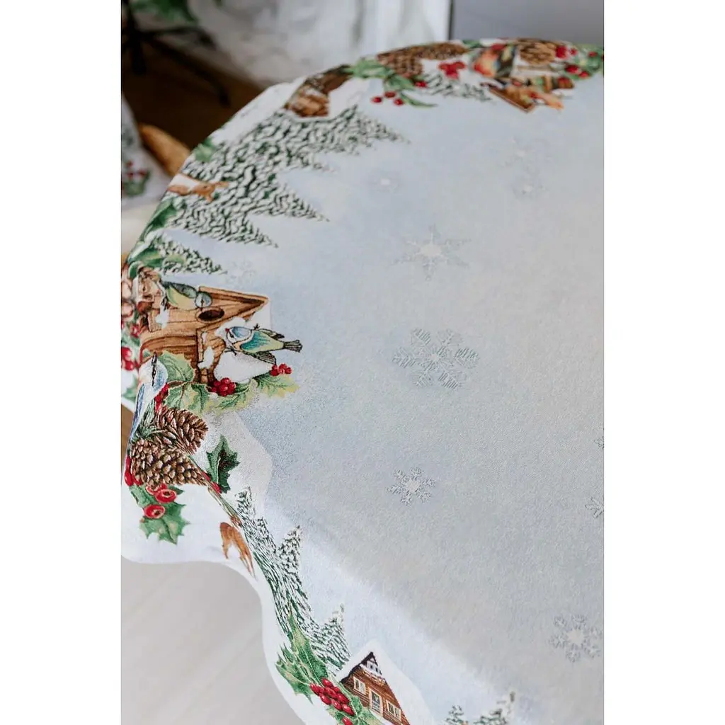 Скатертина гобеленова Прованс Squirrel з люрексом 135 x 240 см (41765) - фото 4