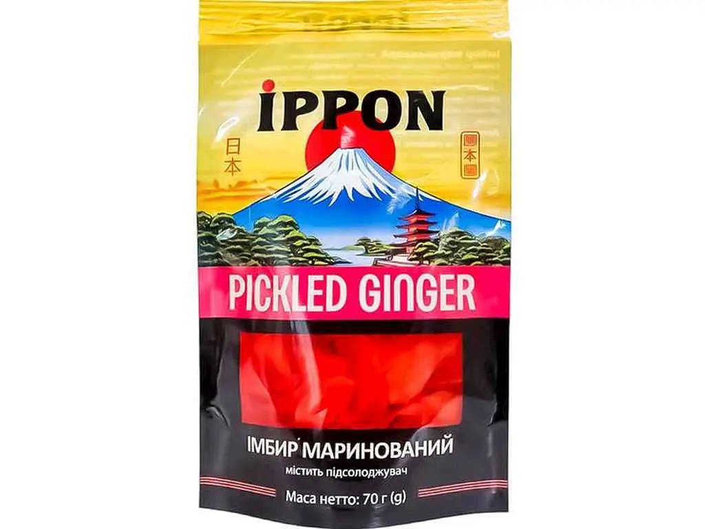 Імбир маринований IPPON 70г Імбир Імбир дой-пак
