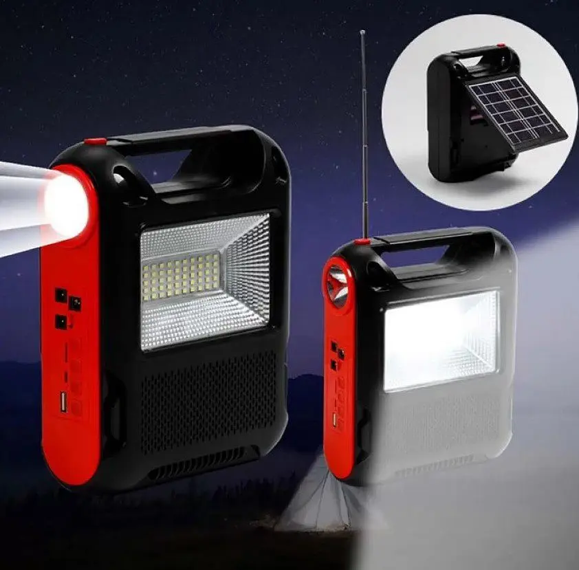 Переносний ліхтар із сонячною панеллю Voltronic JY-108+Solar, 2 режими, акумулятор, 2 лампочки 3 W, USB-вихід - фото 3