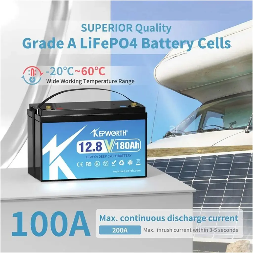 Акумулятор Kepworth LiFePO4 12V (12.8V/180Ah/2160Wh) (KW-12-180) [113736] - фото 5