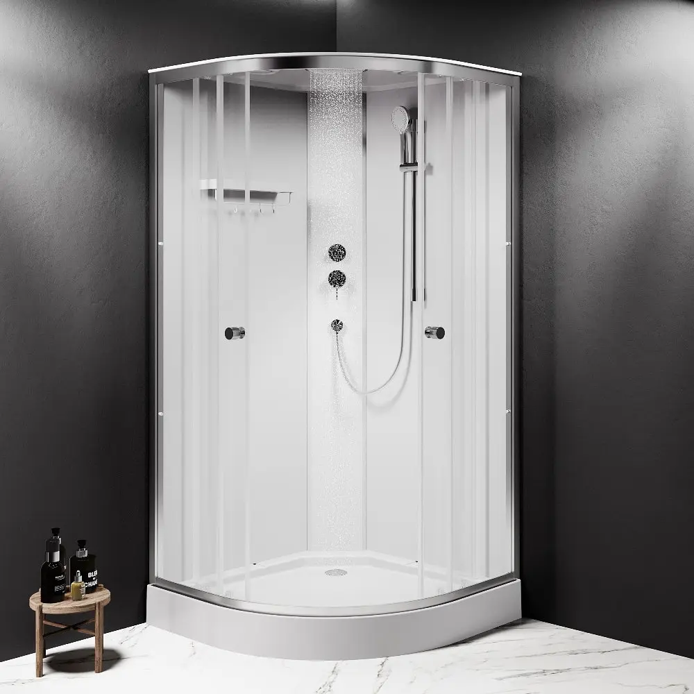 Душовий бокс AM.PM X-Joy 100x100 1/4 кола прозоре скло хром матовий W94C-401-100MT - фото 3