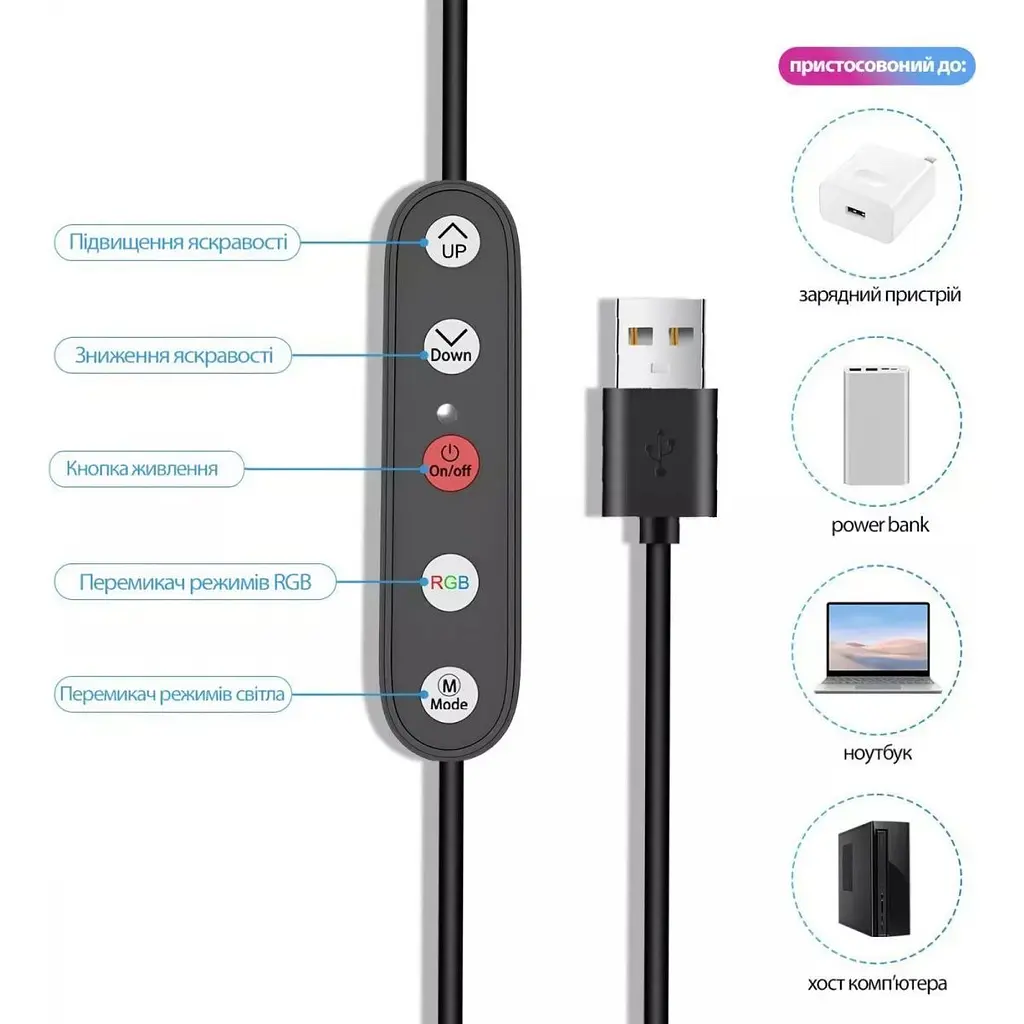 Кольцевая LED лампа Proove Halo 12 (PLRL12100401) [123801] - фото 3