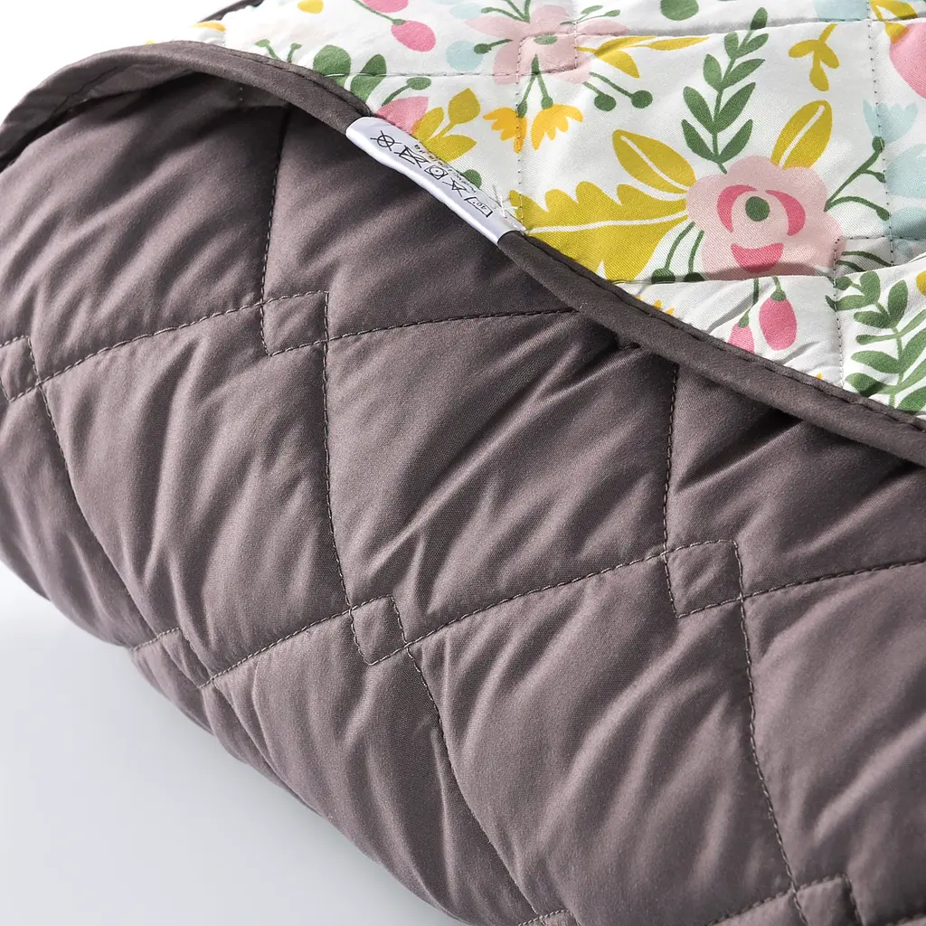 Двостороннє покривало Ideia Стиль Cube, 210х140, квіти та коричневий (8-32403 шоколад/квіти) - фото 7