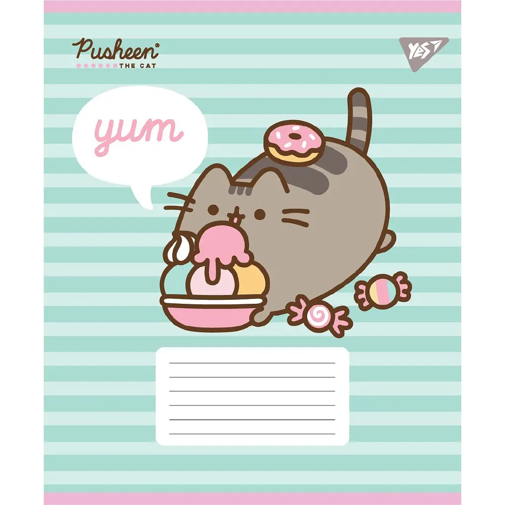 Набір зошитів Yes Pusheen Candy A5 в клітинку 18 аркушів 25 шт. (767600) - фото 5
