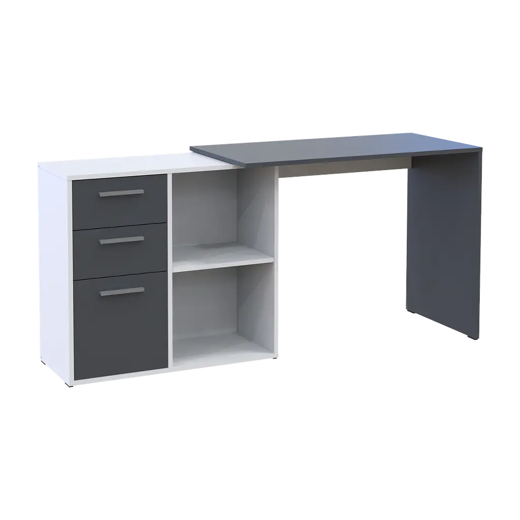 Офісний стіл Doros T8 Білий/Графіт 100х83х75 (41516125) - фото 5