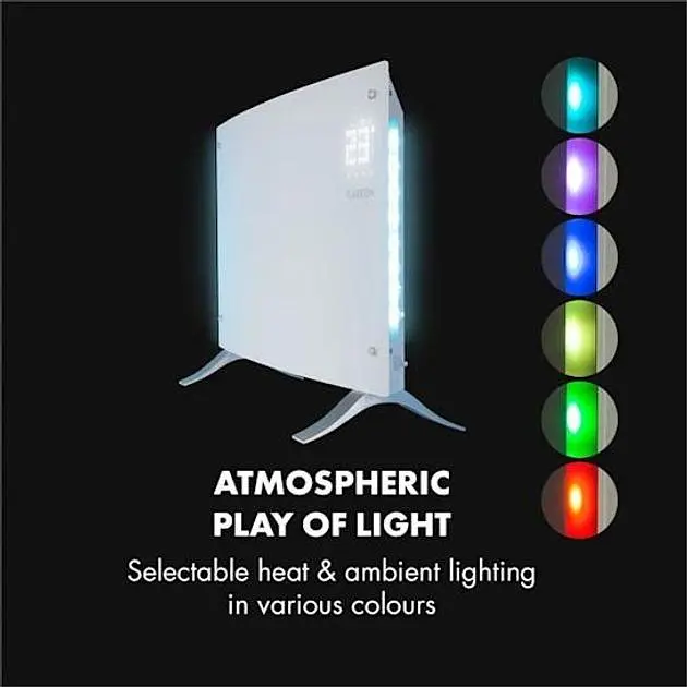 Конвекционный обогреватель Klarstein Bornholm Curved 1000/2000 Вт белый (10033062) - фото 5