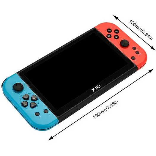 Ігрова консоль XPRO X80 портативна 7-дюймовий HD екран 20 000 ігор (43809-X80_2072) - фото 3
