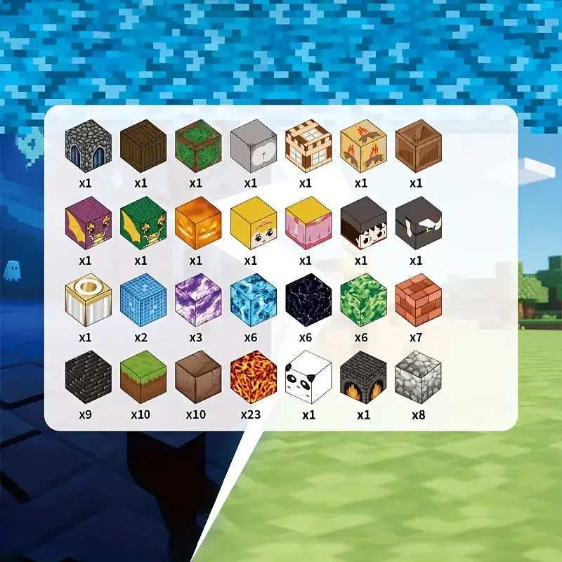 Магнітний конструктор Minecraft 107 шт по грі Майнкрафт Замок у джунглях Mk001020 - фото 4