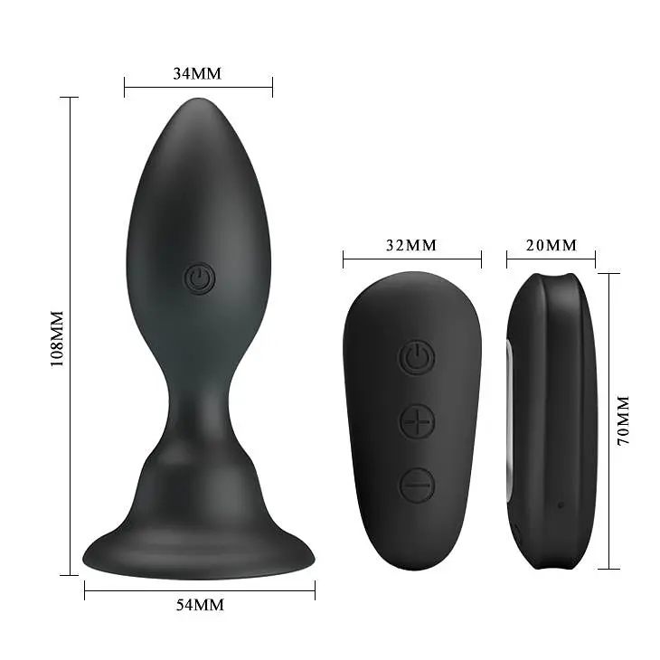 Анальна пробка MR Play Vibrating Anal Plug 10.8 см (чорний) - фото 3