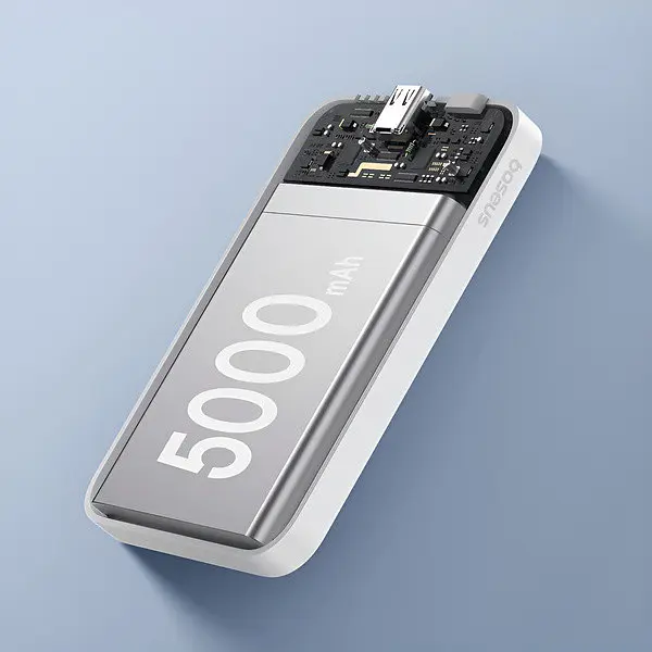 Аккумулятор внешний магнитный Baseus Magnetic Mini Wireless Fast Charge 20W 5000 mAh белый P10022107223-00 - фото 7