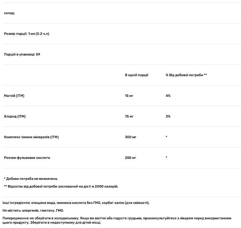 Капли Trace Minerals Research Ionic Fulvic Acid 250 мг 59 мл - фото 3