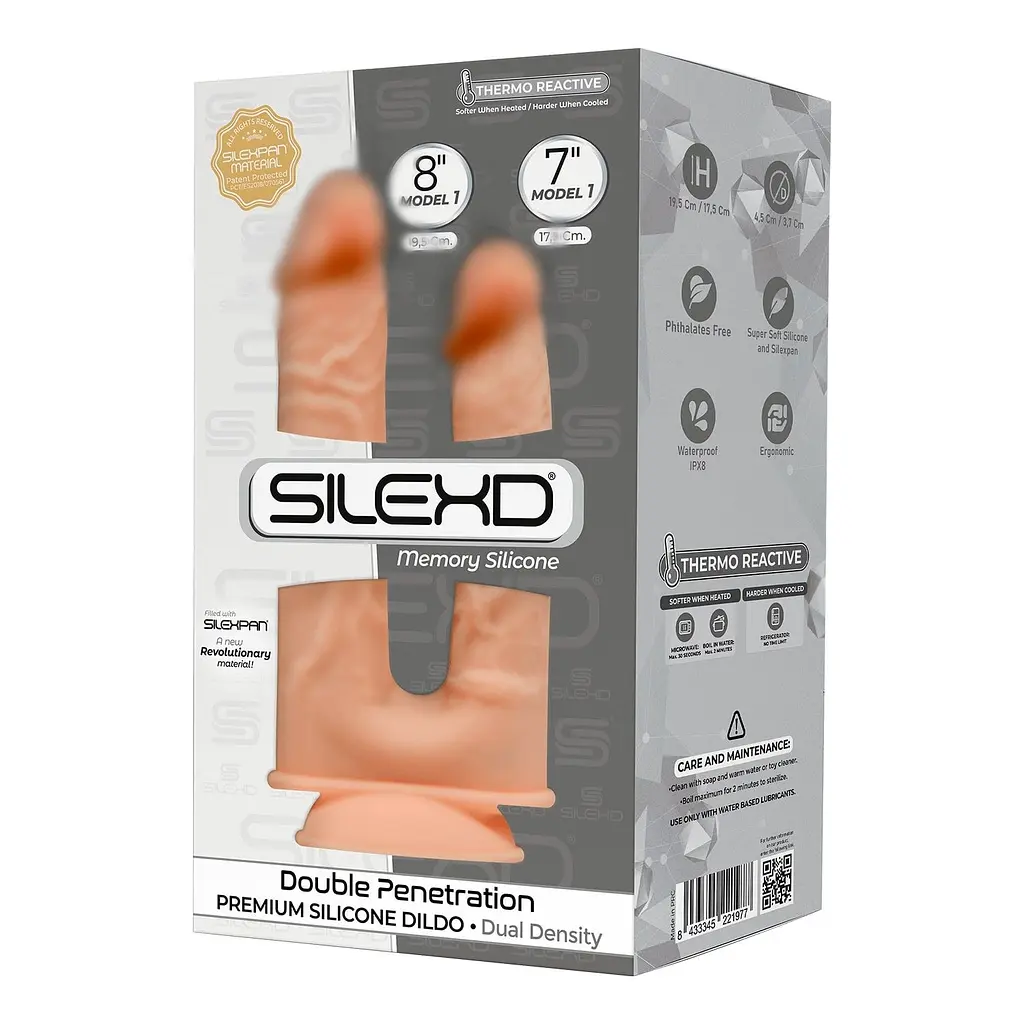 Фалоімітатор подвійний SilexD Double Gusto Flesh (Model 1 size 8 & 7 ) SILEXD SO5966 92461 - фото 2